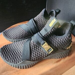 Puma Black and Gold Women's Athletic Shoes